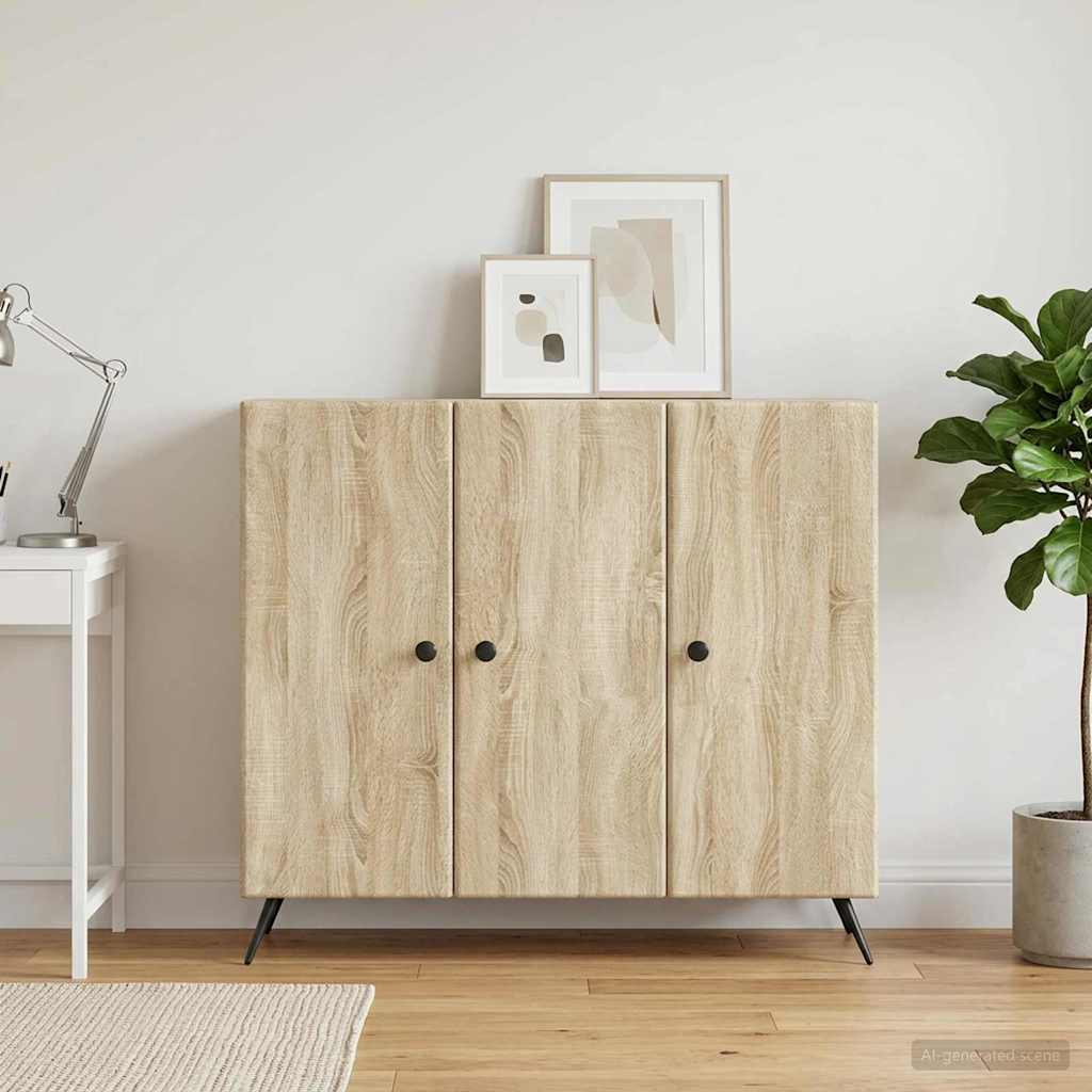 Sideboard Sonoma-eg 89 x 34,5 x 80 cm Konstrueret træ