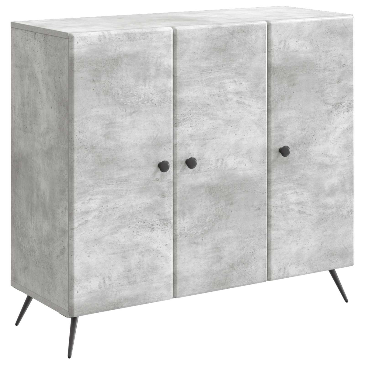 Sideboard Betongrå 89 x 34,5 x 80 cm Konstrueret træ