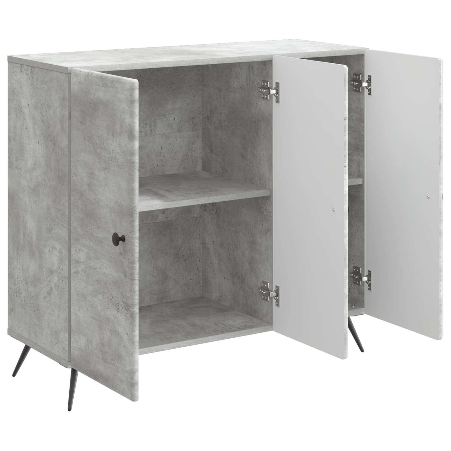Sideboard Betongrå 89 x 34,5 x 80 cm Konstrueret træ