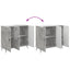 Sideboard Betongrå 89 x 34,5 x 80 cm Konstrueret træ
