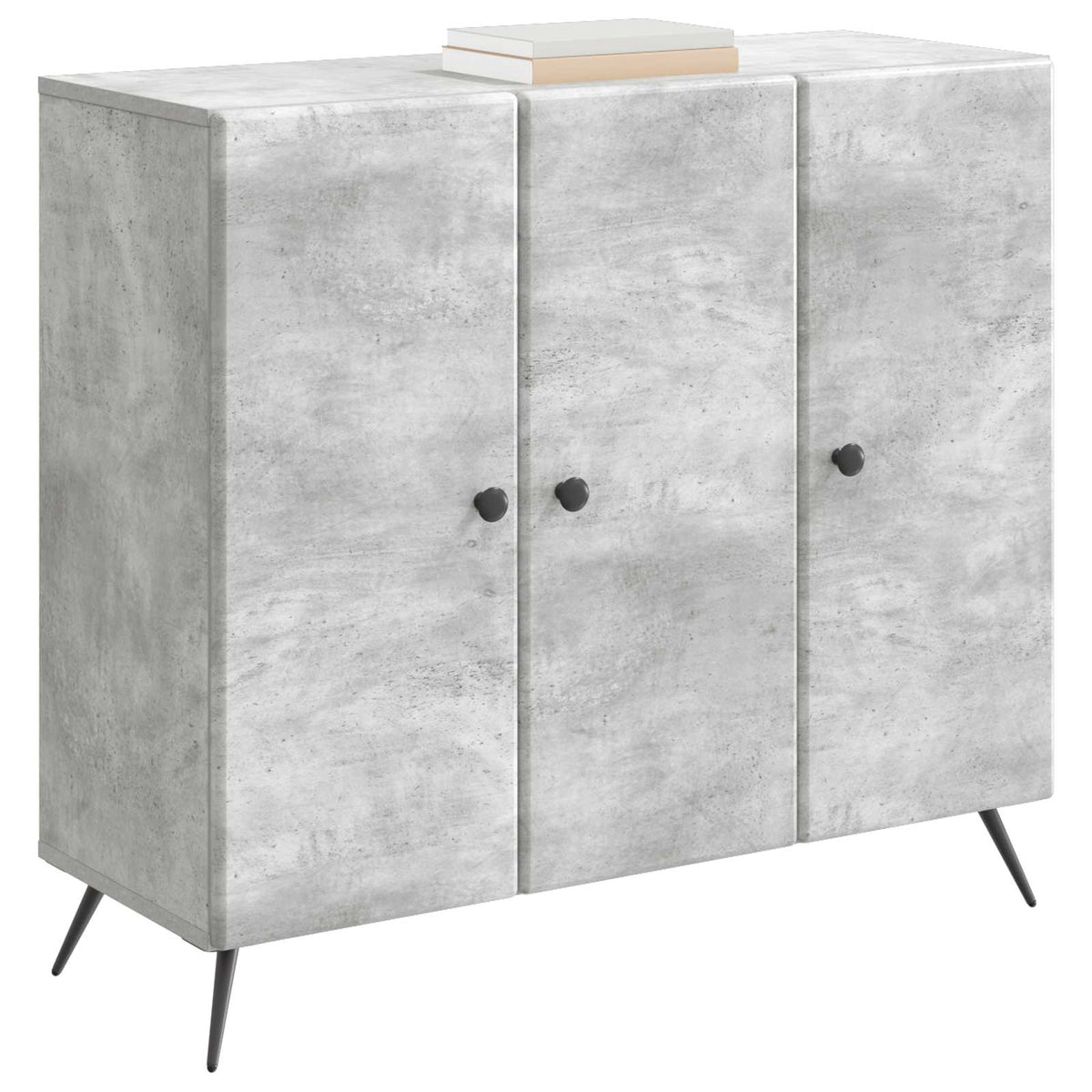 Sideboard Betongrå 89 x 34,5 x 80 cm Konstrueret træ