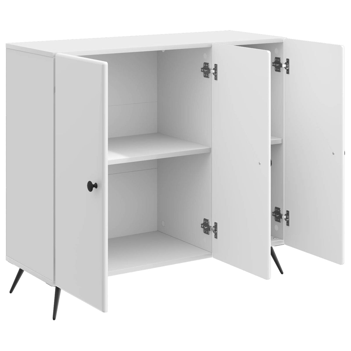 Sideboard Hvid højglans 89 x 34,5 x 80 cm Konstrueret træ