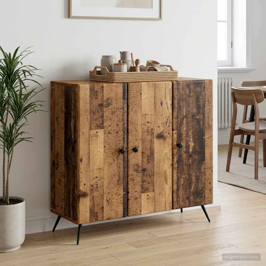 Sideboard Gammelt træ 89 x 34,5 x 80 cm Konstrueret træ