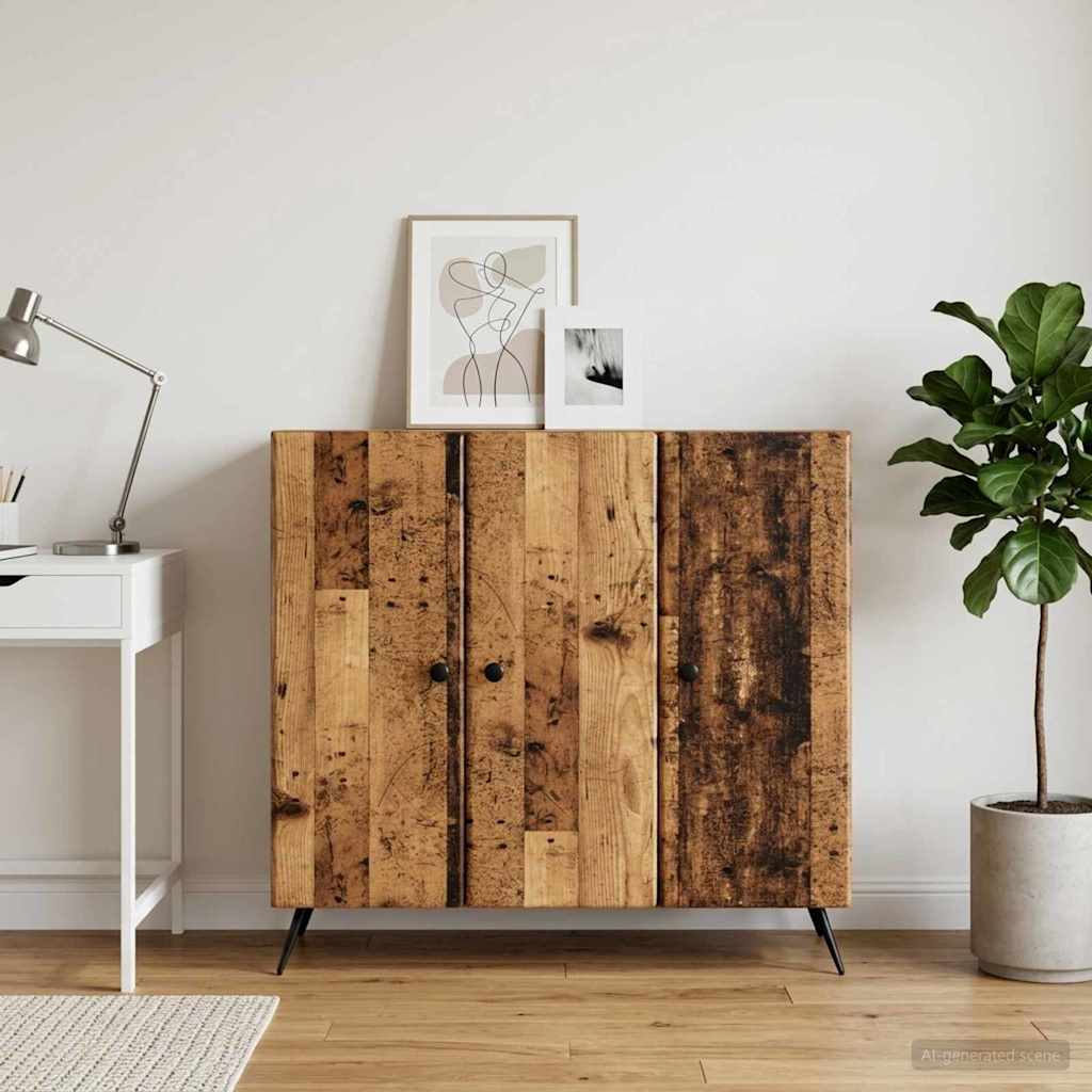 Sideboard Gammelt træ 89 x 34,5 x 80 cm Konstrueret træ