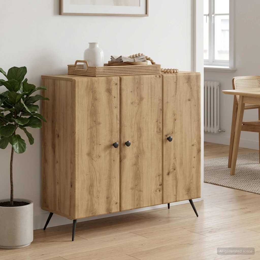 Sideboard Artisan-eg 89 x 34,5 x 80 cm Konstrueret træ