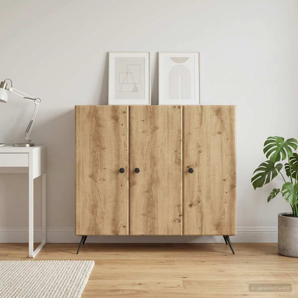 Sideboard Artisan-eg 89 x 34,5 x 80 cm Konstrueret træ