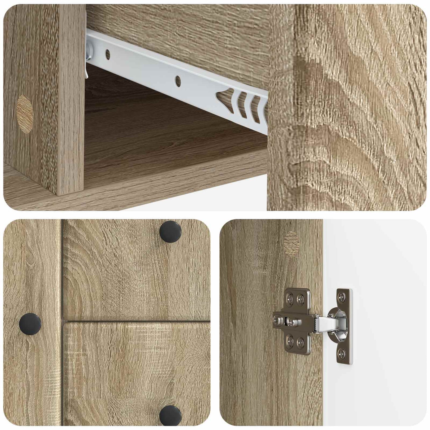 Sideboard Sonoma-eg 89 x 34,5 x 60 cm Konstrueret træ