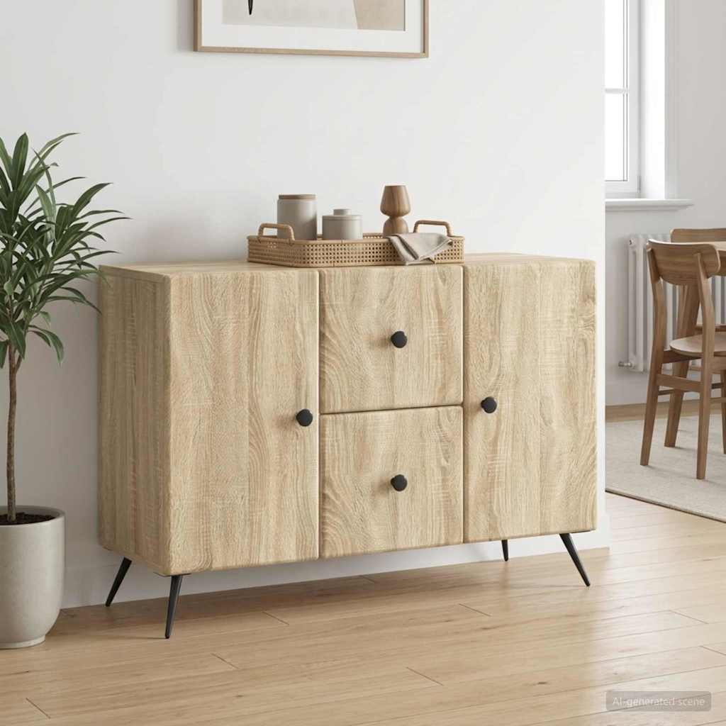 Sideboard Sonoma-eg 89 x 34,5 x 60 cm Konstrueret træ