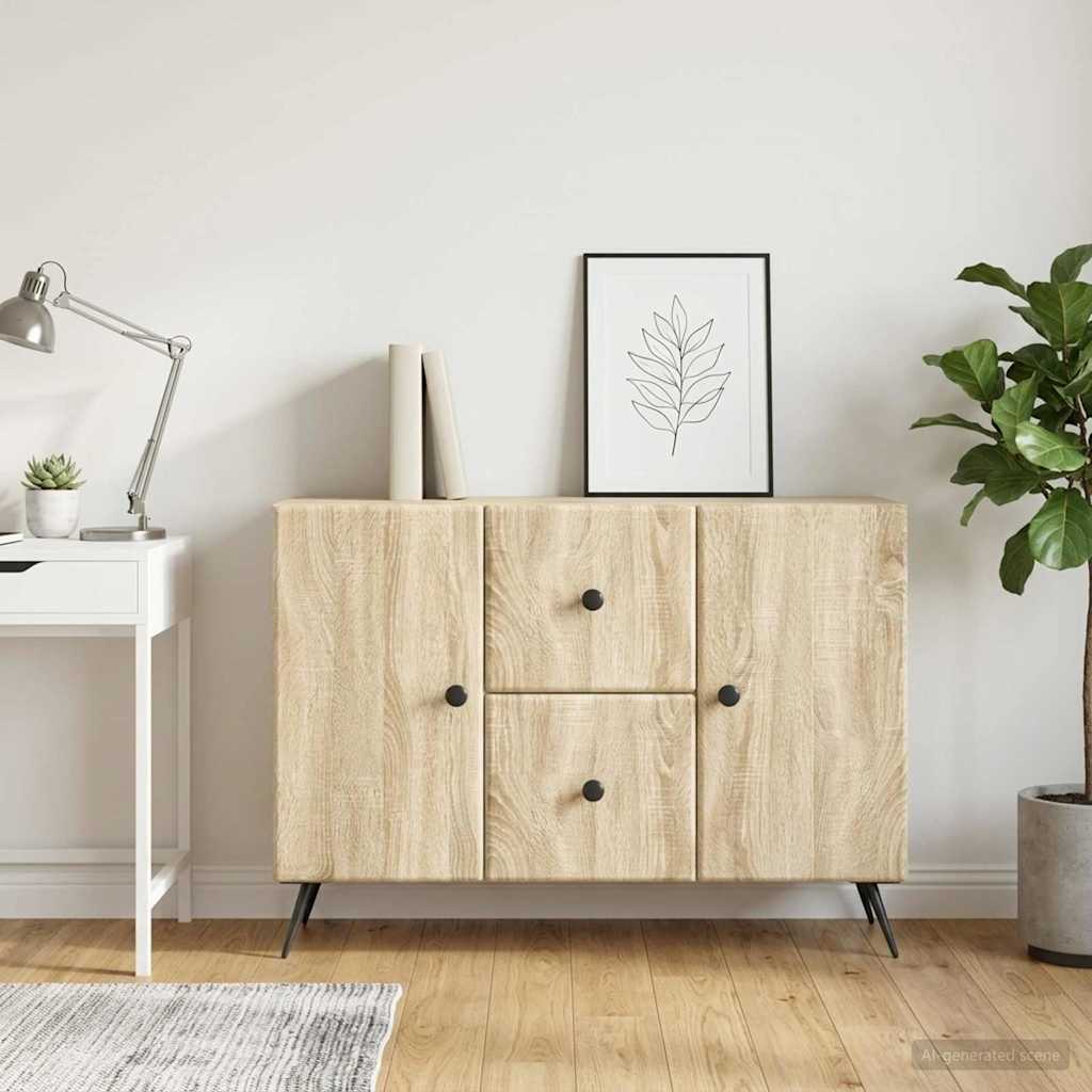 Sideboard Sonoma-eg 89 x 34,5 x 60 cm Konstrueret træ