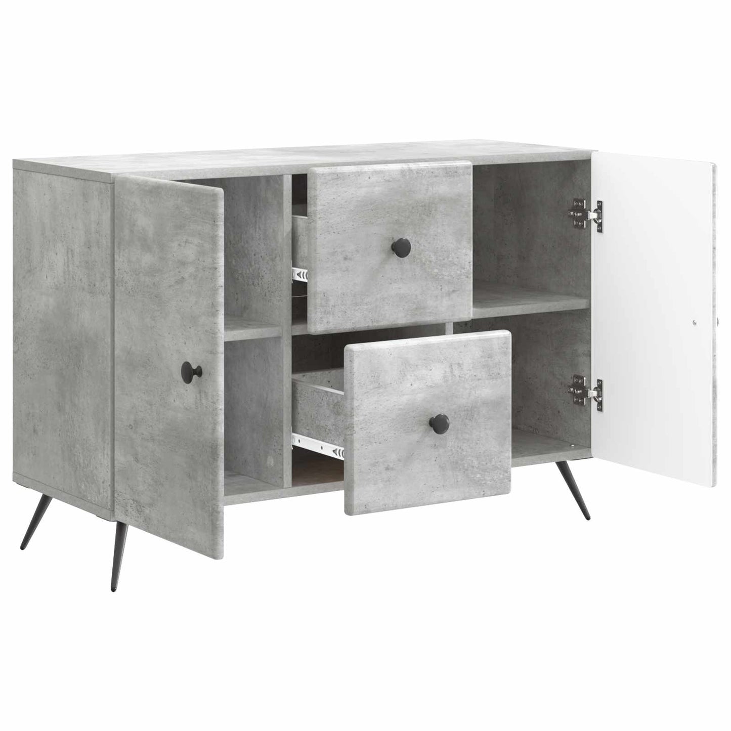 Sideboard Betongrå 89 x 34,5 x 60 cm Konstrueret træ