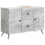 Sideboard Betongrå 89 x 34,5 x 60 cm Konstrueret træ