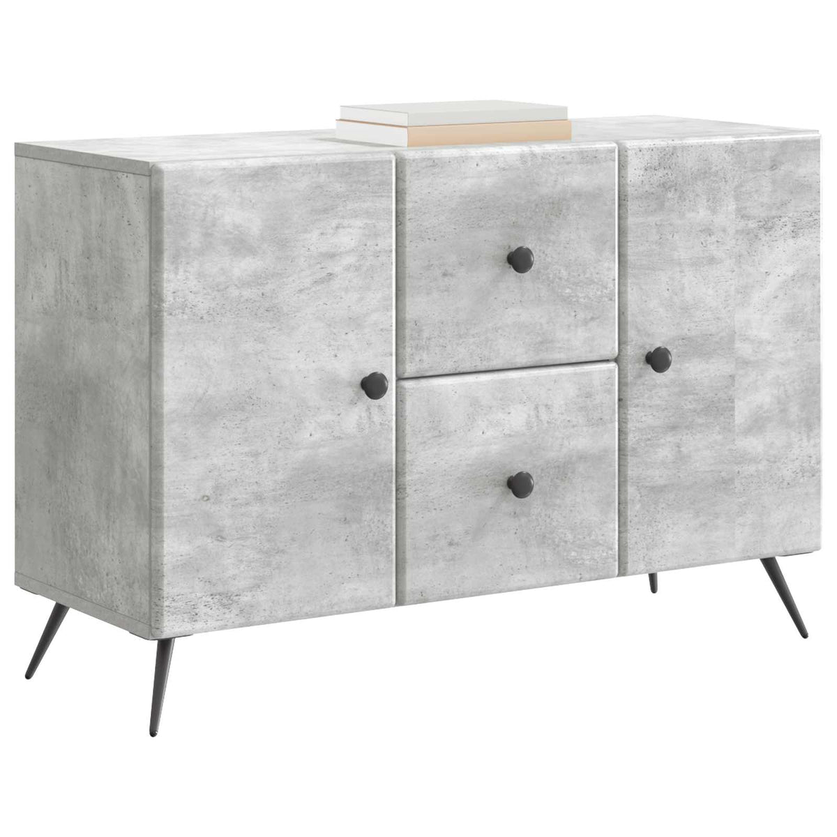Sideboard Betongrå 89 x 34,5 x 60 cm Konstrueret træ
