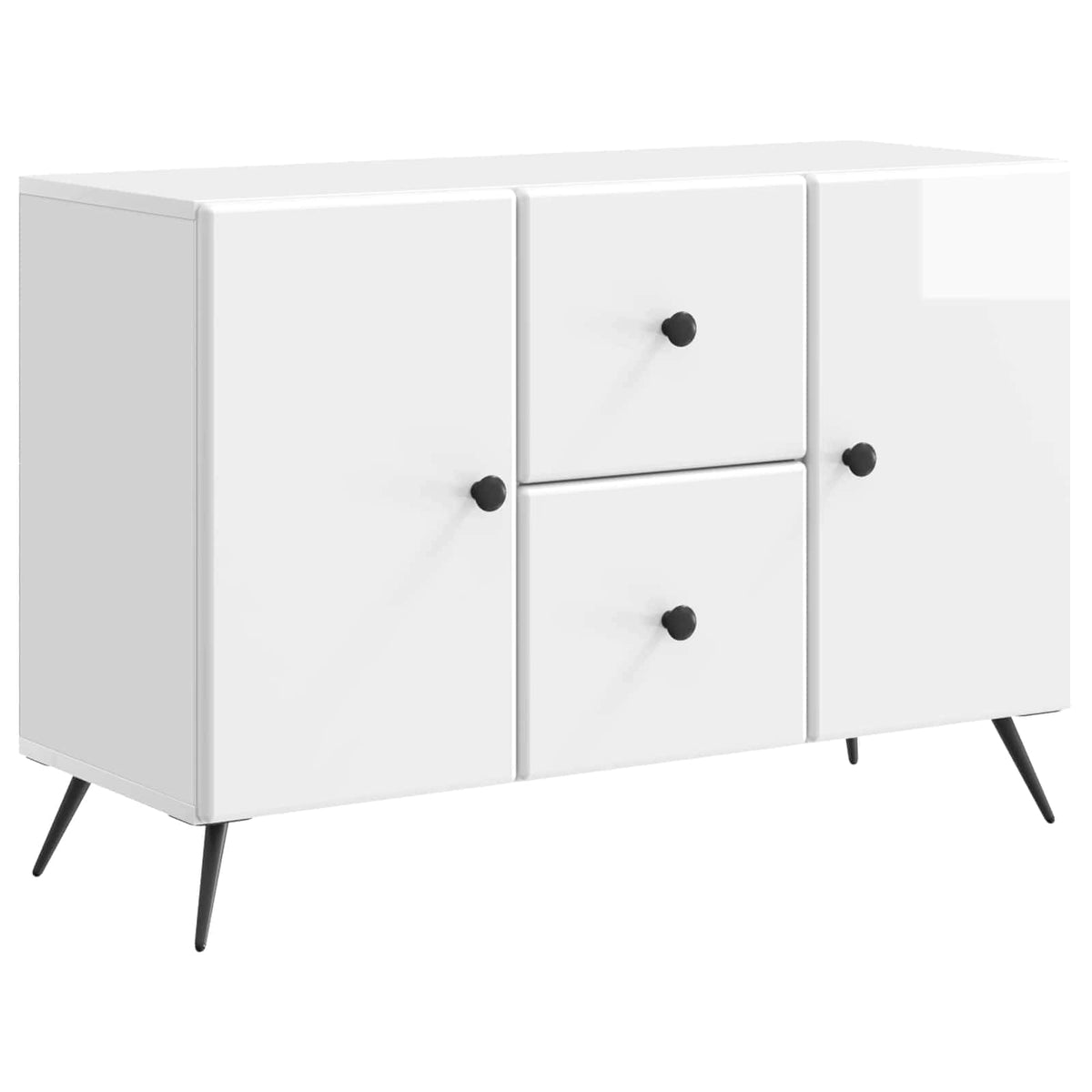Sideboard Hvid højglans 89 x 34,5 x 60 cm Konstrueret træ