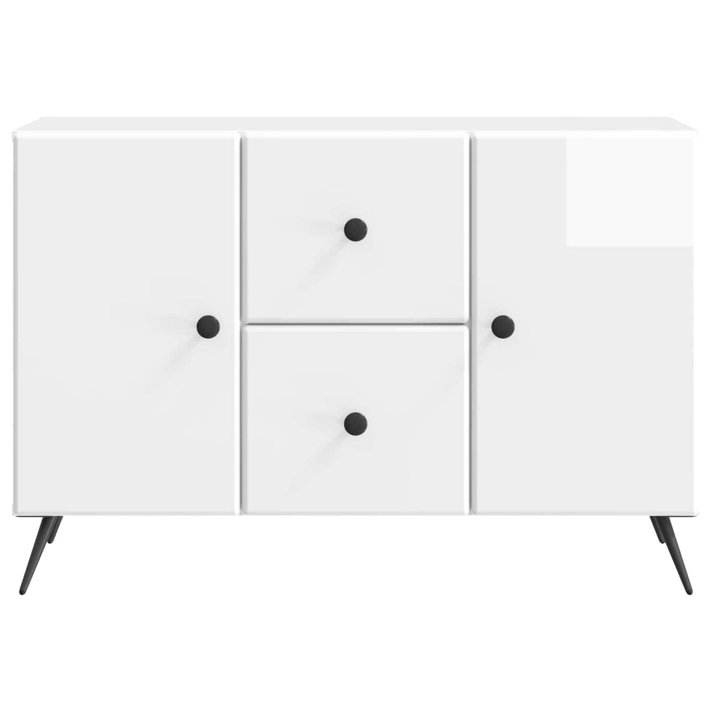Sideboard Hvid højglans 89 x 34,5 x 60 cm Konstrueret træ