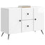 Sideboard Hvid højglans 89 x 34,5 x 60 cm Konstrueret træ