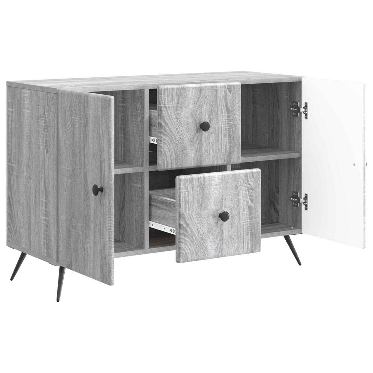 Sideboard Grå sonoma-eg 89 x 34,5 x 60 cm Konstrueret træ
