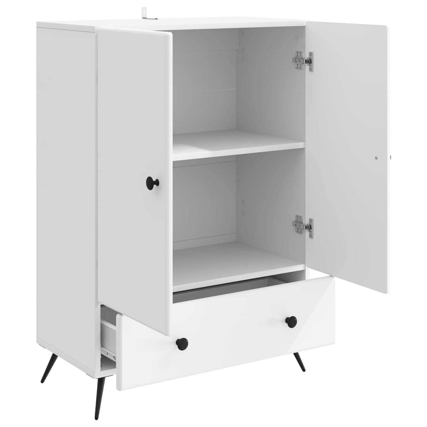 Sideboard Hvid 66 x 34,5 x 95 cm Konstrueret træ