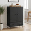 Sideboard Sort 66 x 34,5 x 95 cm Konstrueret træ