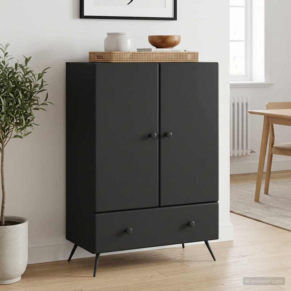 Sideboard Sort 66 x 34,5 x 95 cm Konstrueret træ