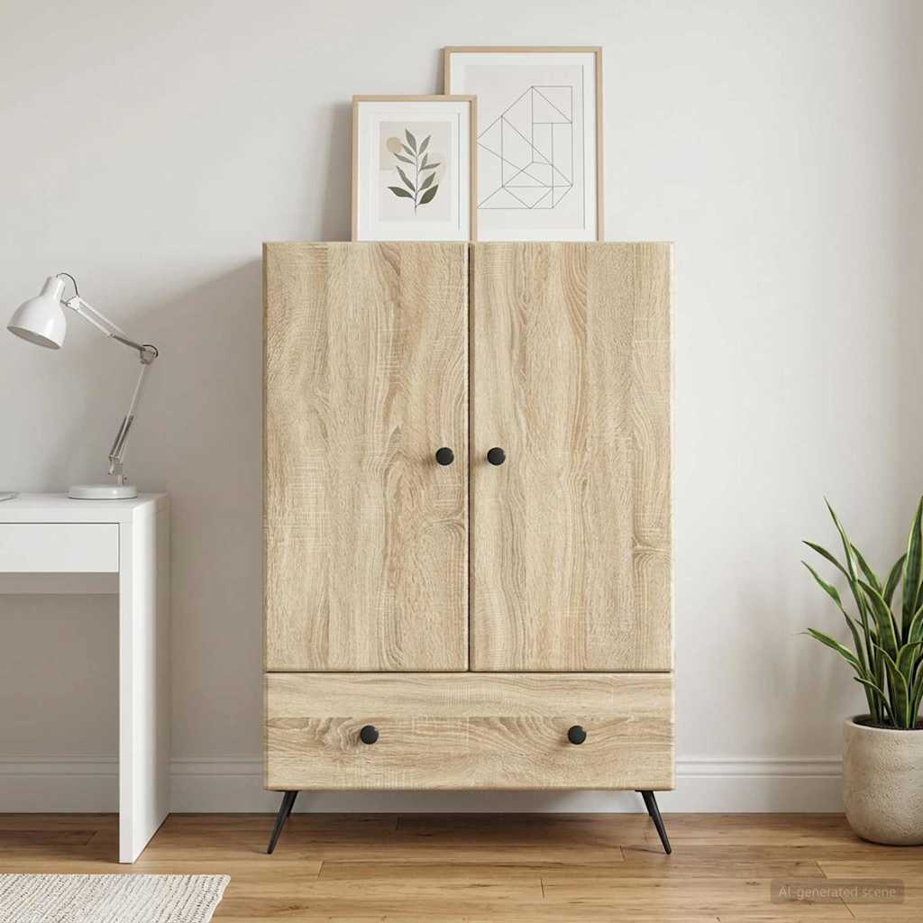 Sideboard Sonoma-eg 66 x 34,5 x 95 cm Konstrueret træ