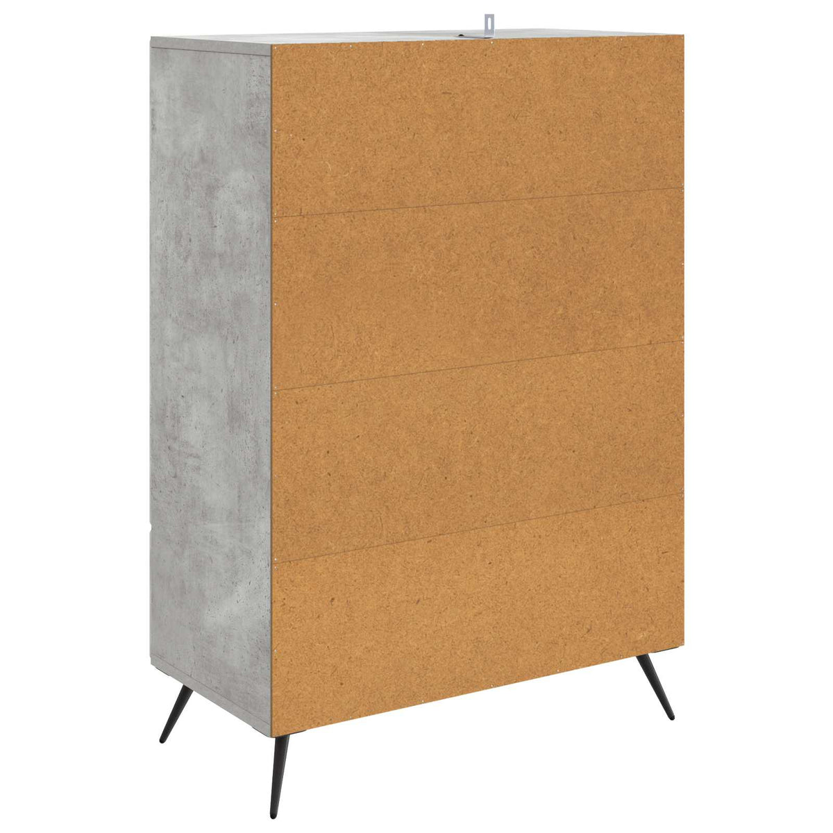 Sideboard Betongrå 66 x 34,5 x 95 cm Konstrueret træ