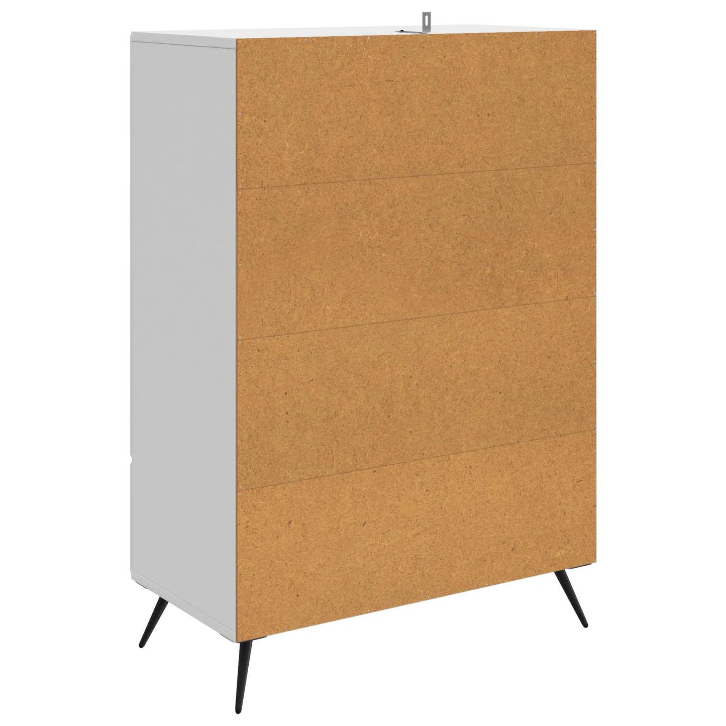 Sideboard Hvid højglans 66 x 34,5 x 95 cm Konstrueret træ