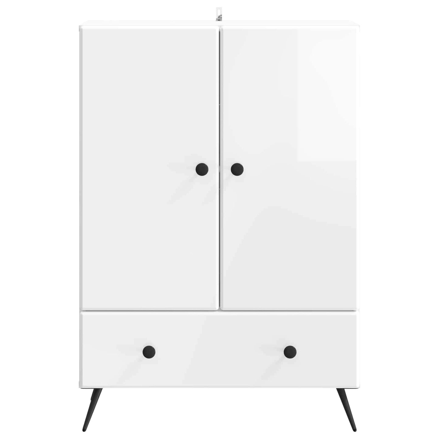 Sideboard Hvid højglans 66 x 34,5 x 95 cm Konstrueret træ