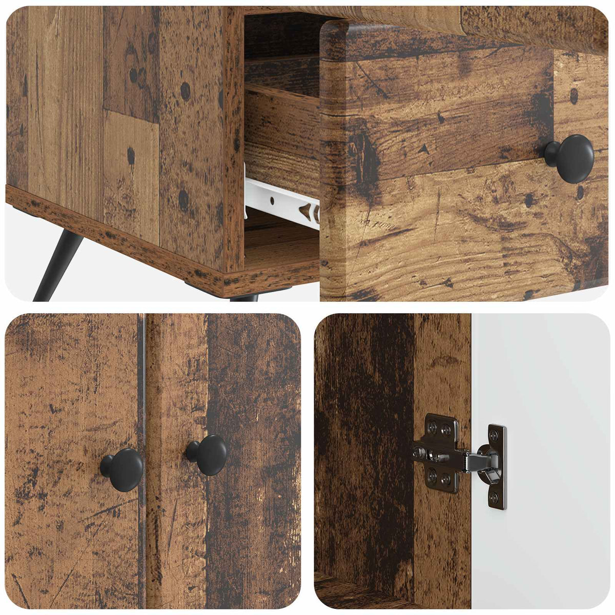 Sideboard Gammelt træ 66 x 34,5 x 95 cm Konstrueret træ