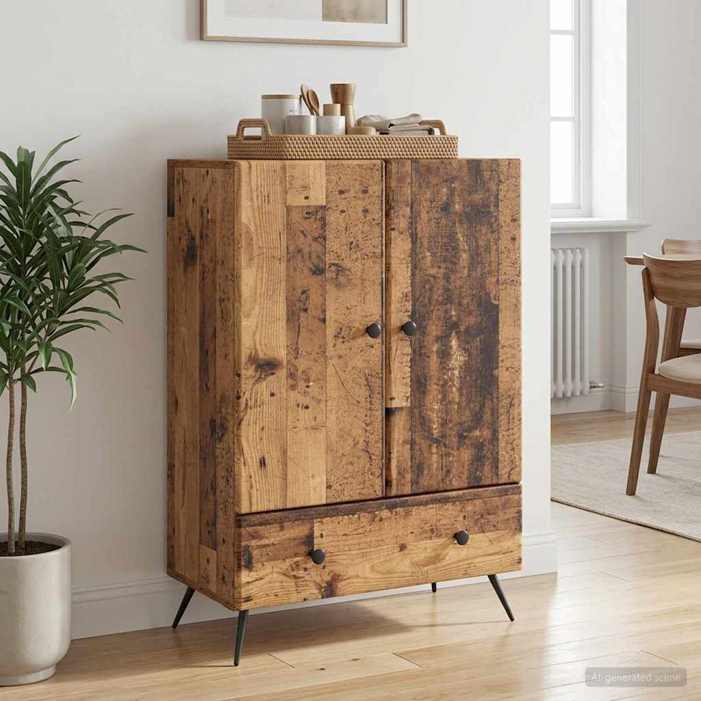 Sideboard Gammelt træ 66 x 34,5 x 95 cm Konstrueret træ
