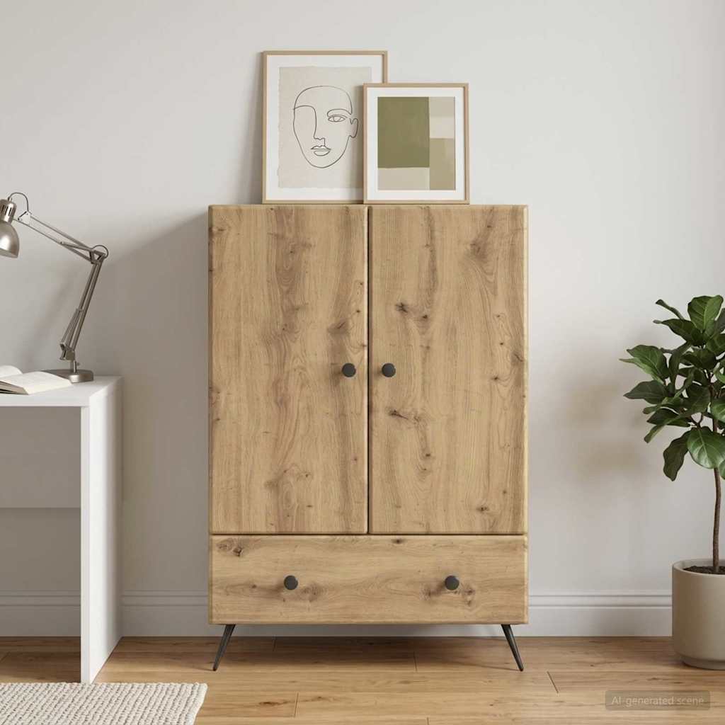 Sideboard Artisan-eg 66 x 34,5 x 95 cm Konstrueret træ