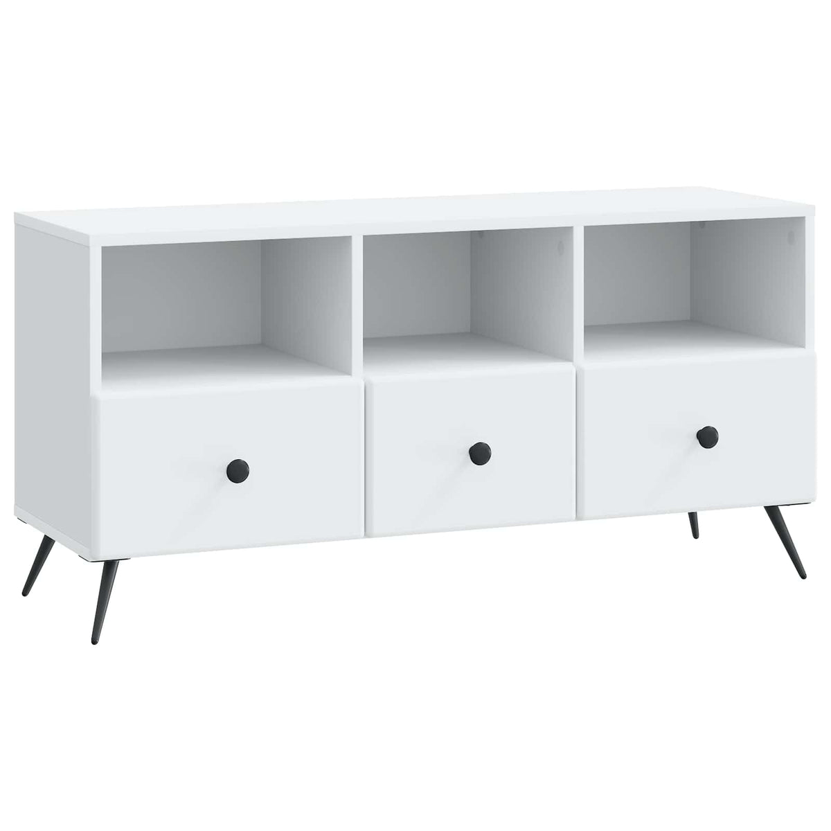 TV-skab med skuffe Hvid 102 x 34,5 x 50 cm Konstrueret træ