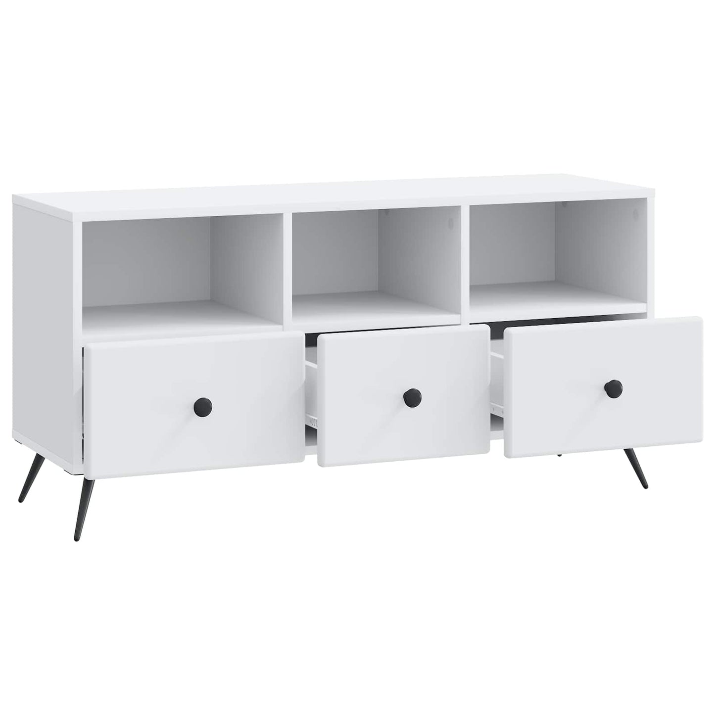 TV-skab med skuffe Hvid 102 x 34,5 x 50 cm Konstrueret træ
