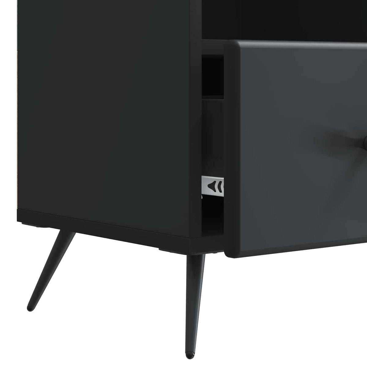 TV-skab med skuffe Sort 102 x 34,5 x 50 cm Konstrueret træ
