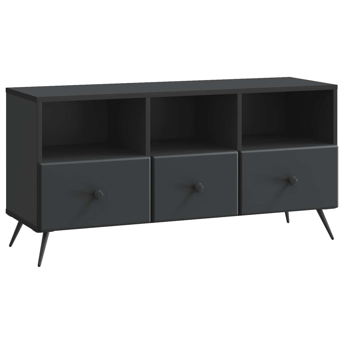TV-skab med skuffe Sort 102 x 34,5 x 50 cm Konstrueret træ