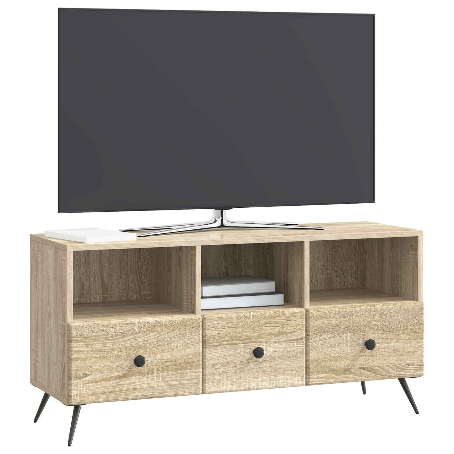 TV-skab med skuffe Sonoma-eg 102 x 34,5 x 50 cm Konstrueret træ