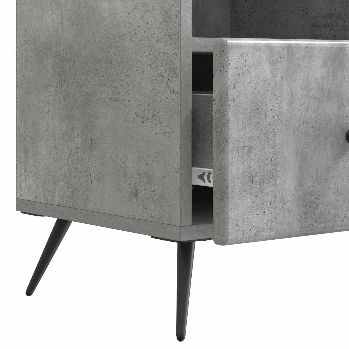 TV-skab med skuffe Betongrå 102 x 34,5 x 50 cm Konstrueret træ