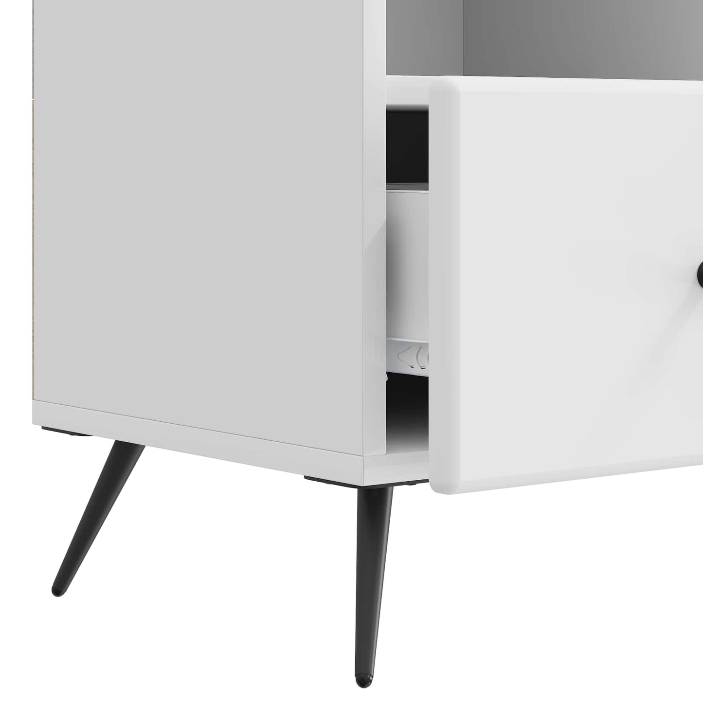 TV-skab Hvid højglans 102 x 34,5 x 50 cm Konstrueret træ