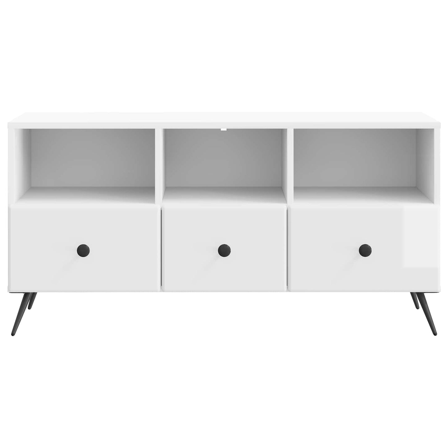TV-skab Hvid højglans 102 x 34,5 x 50 cm Konstrueret træ