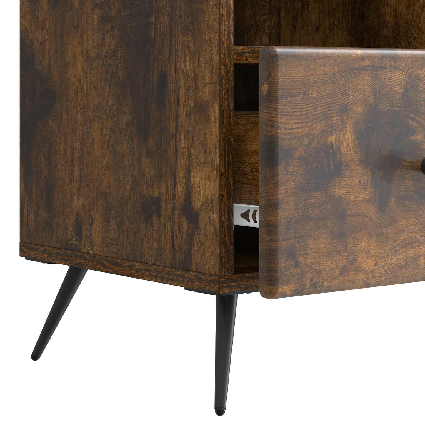 TV-skab med skuffe Røget eg 102 x 34,5 x 50 cm Konstrueret træ