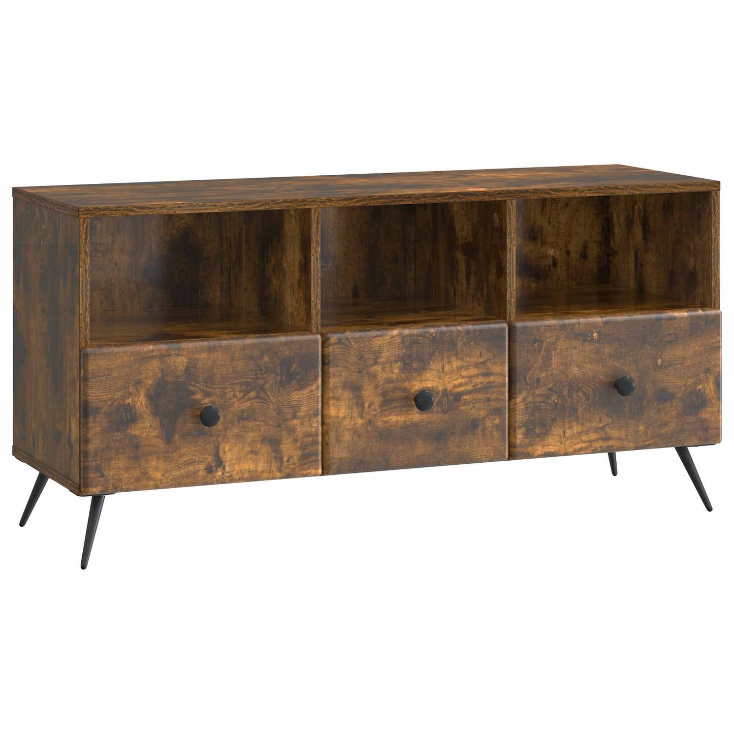 TV-skab med skuffe Røget eg 102 x 34,5 x 50 cm Konstrueret træ