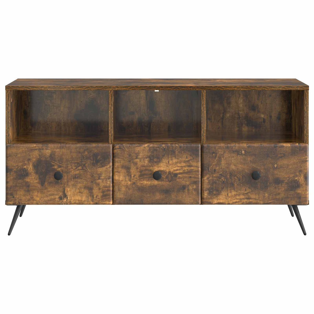 TV-skab med skuffe Røget eg 102 x 34,5 x 50 cm Konstrueret træ