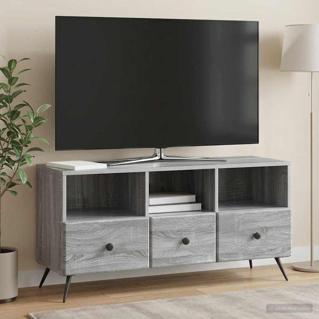 TV-skab Grå sonoma-eg 102 x 34,5 x 50 cm Konstrueret træ