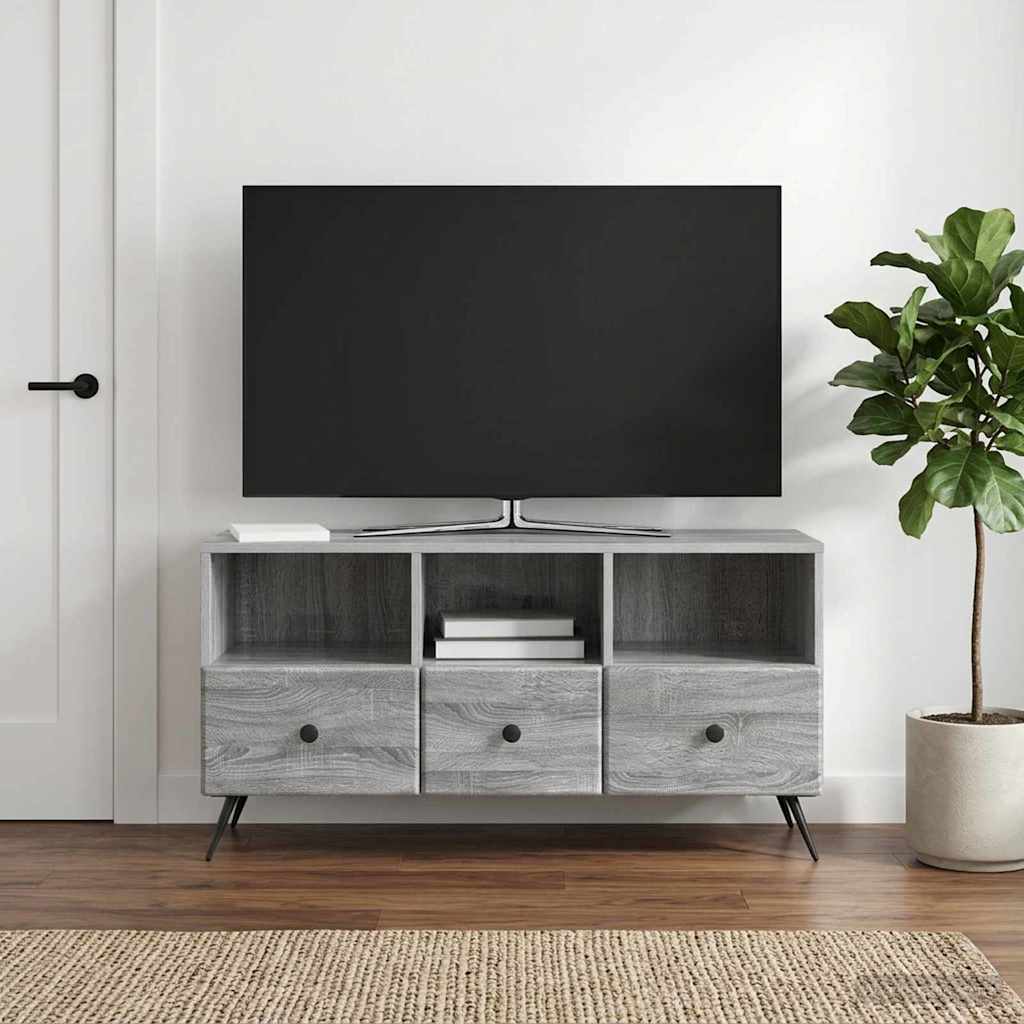 TV-skab Grå sonoma-eg 102 x 34,5 x 50 cm Konstrueret træ
