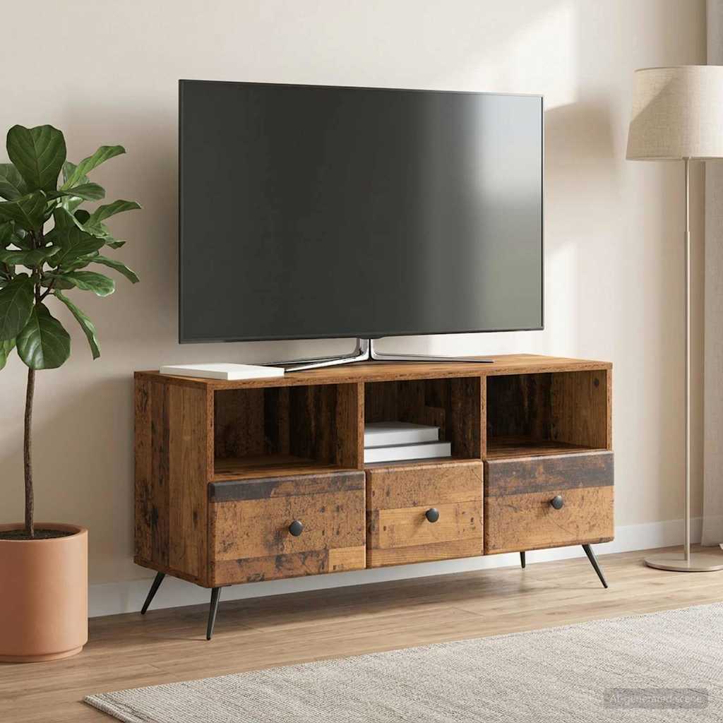 TV-skab Gammelt træ 102 x 34,5 x 50 cm Konstrueret træ