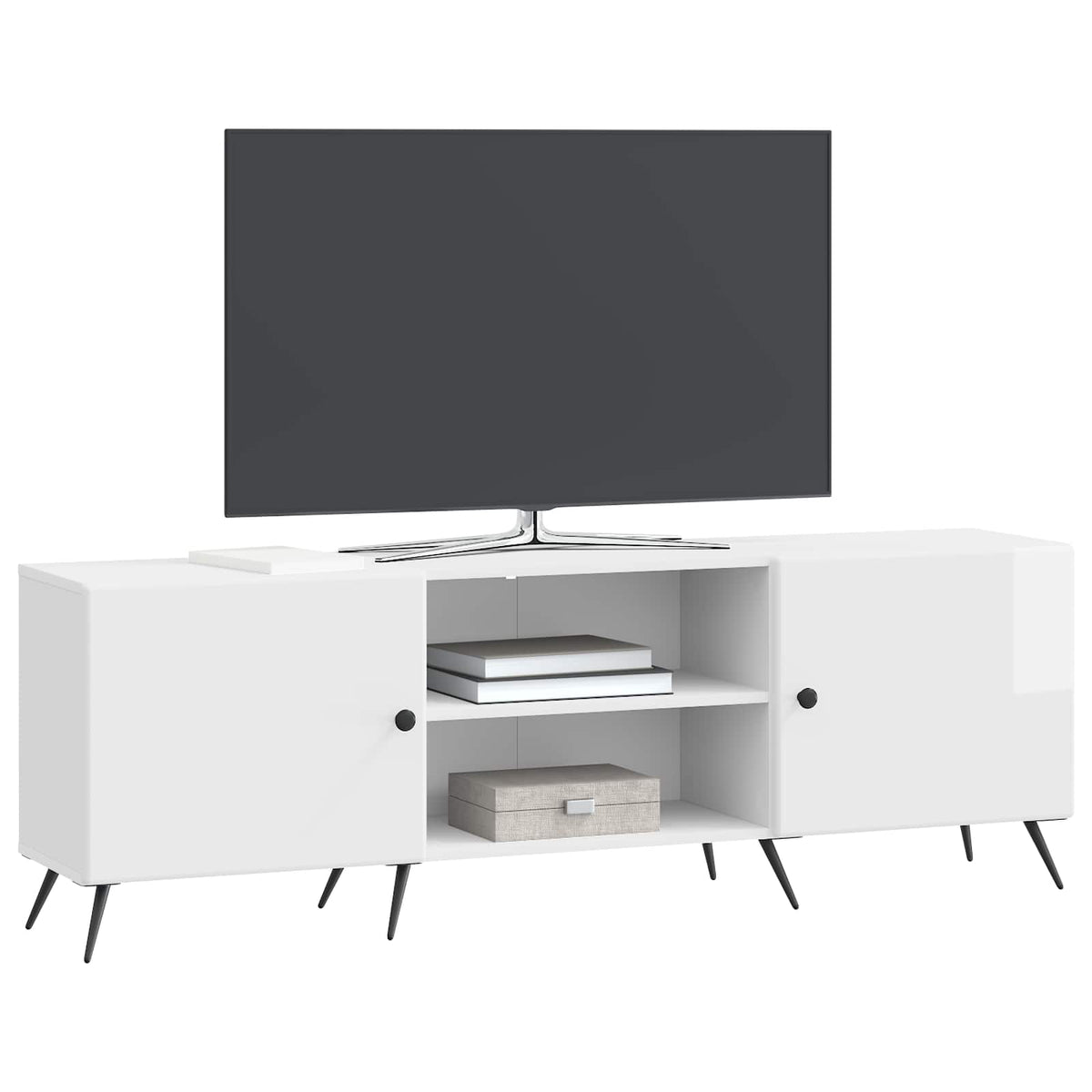 TV-skab 150 x 31 x 50 cm Hvid højglans Konstrueret træ