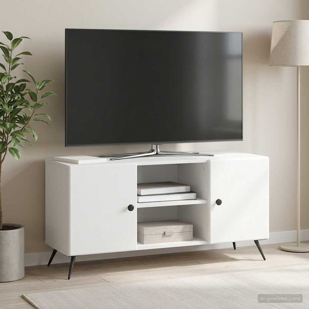 TV-skab Hvid 102 x 34,5 x 50 cm Konstrueret træ