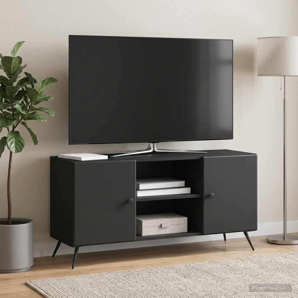 TV-skab 102 x 34,5 x 50 cm Sort Konstrueret træ