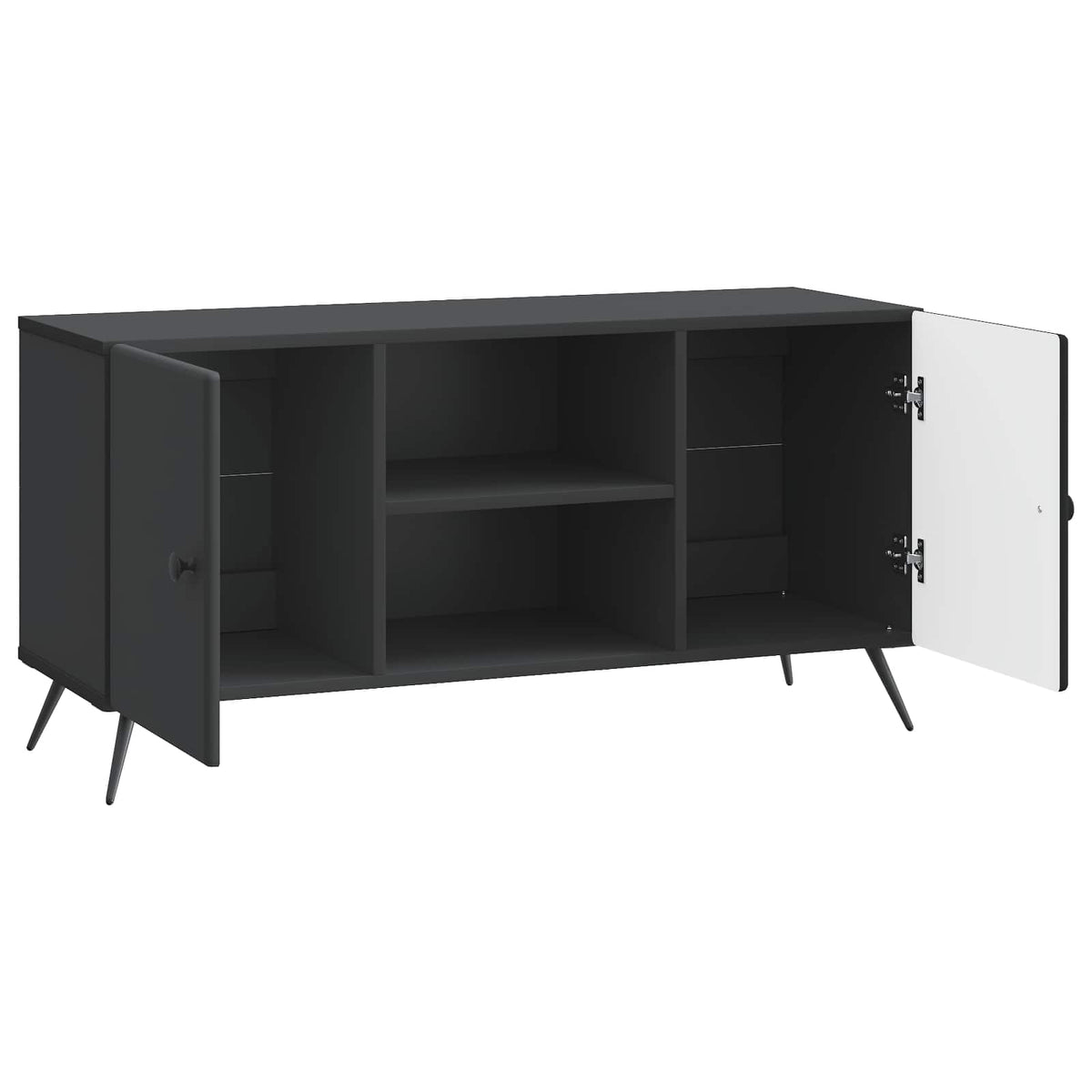 TV-skab 102 x 34,5 x 50 cm Sort Konstrueret træ