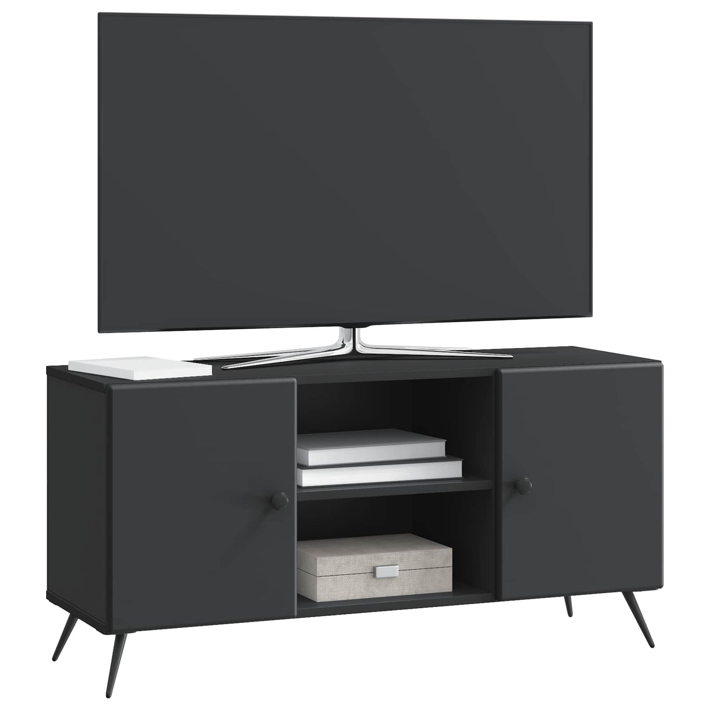 TV-skab 102 x 34,5 x 50 cm Sort Konstrueret træ
