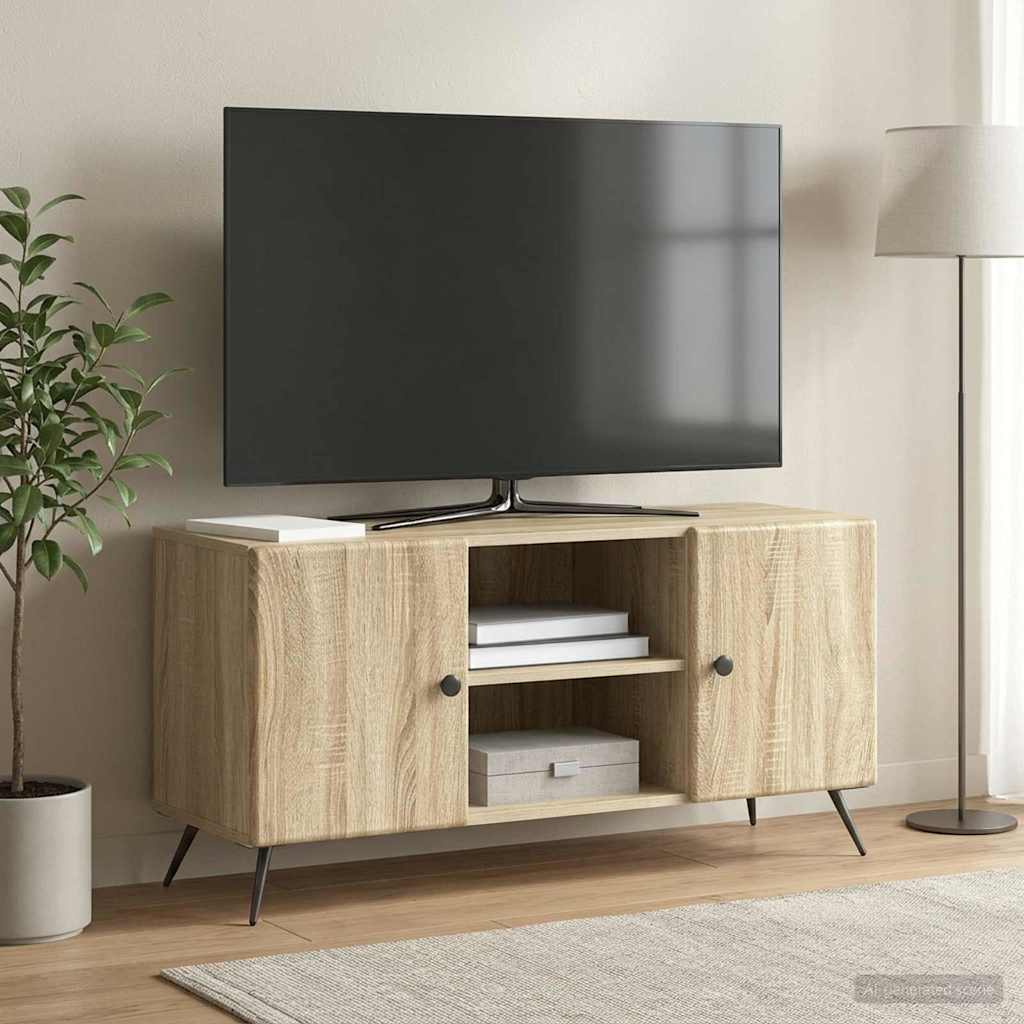 TV-skab 102 x 34,5 x 50 cm Sonoma-eg Konstrueret træ